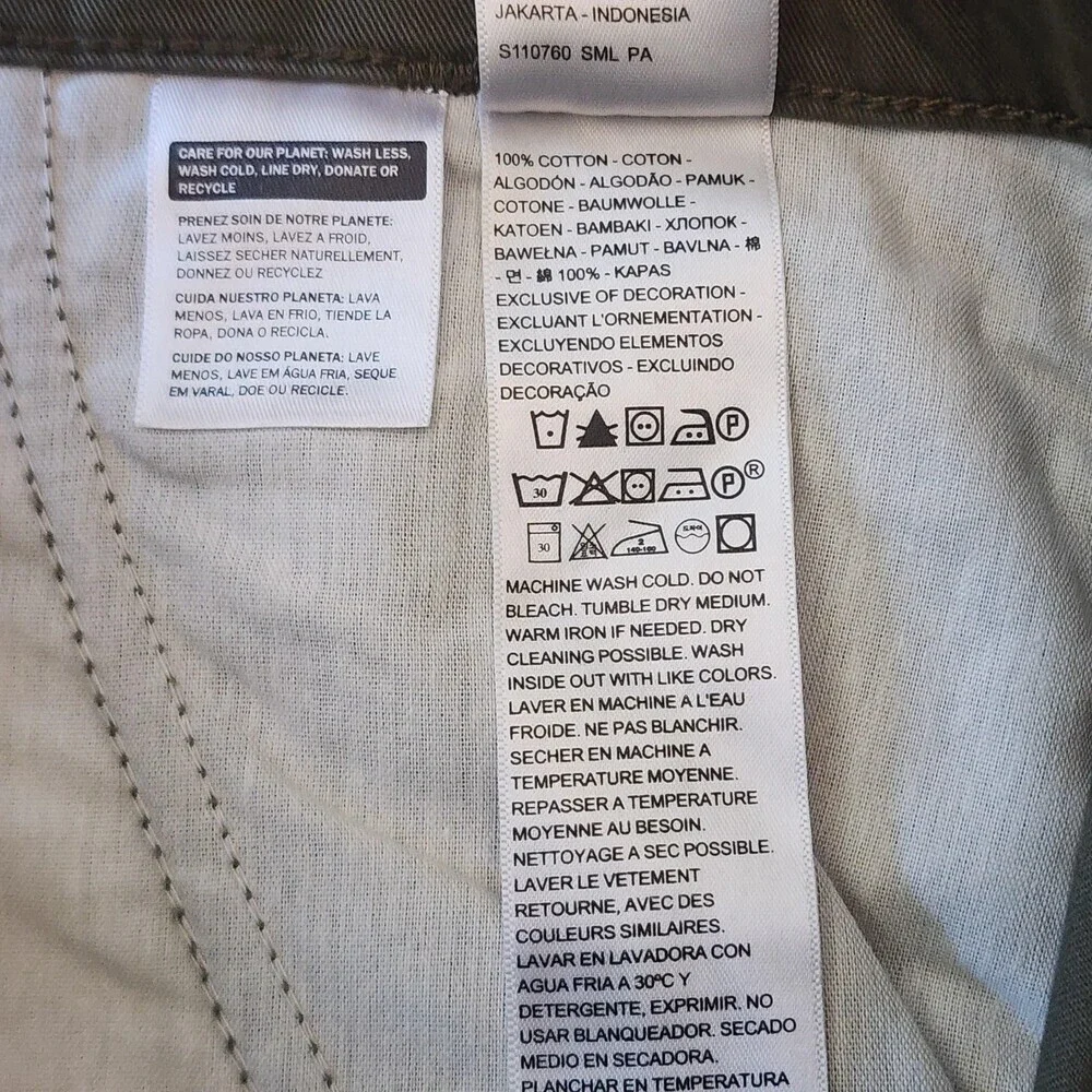 Levi's '94 Baggy Cargo Pants Mens 32 Green Adjustable Hem Workwear
